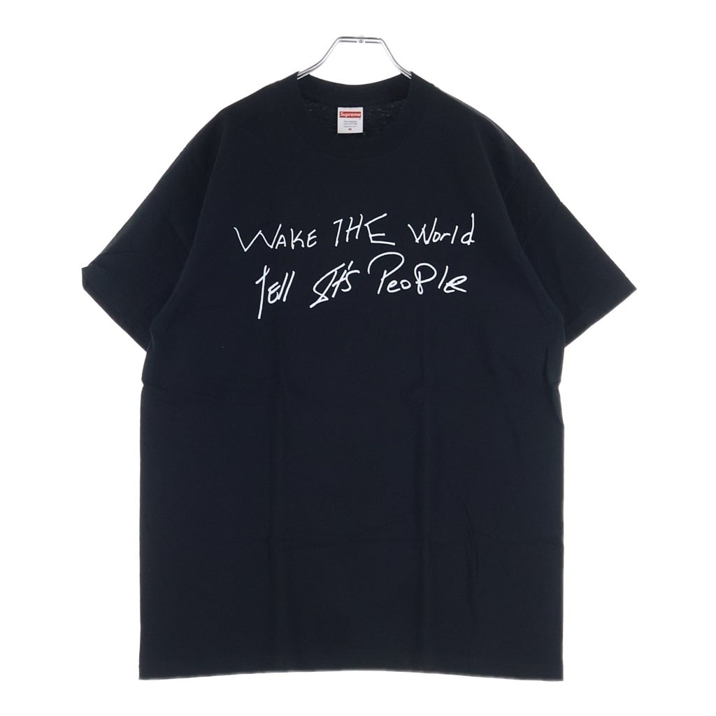 SUPREME(シュプリーム) 19SS Buju Banton Wake The World Tee ブジュバントン プリントロゴ 半袖Tシャツ カットソー ブラック