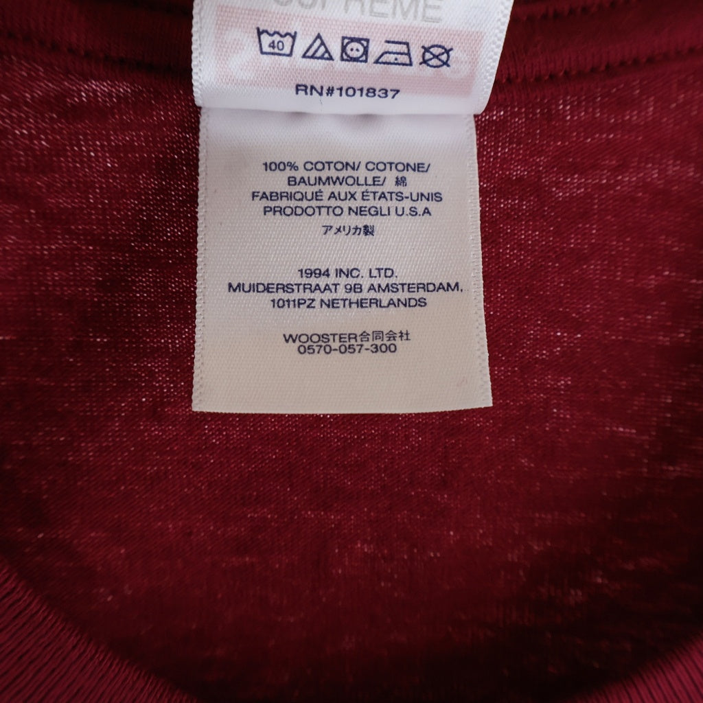 SUPREME(シュプリーム) 24SS Paris Tee パリ プリントロゴ 半袖Tシャツ カットソー レッド