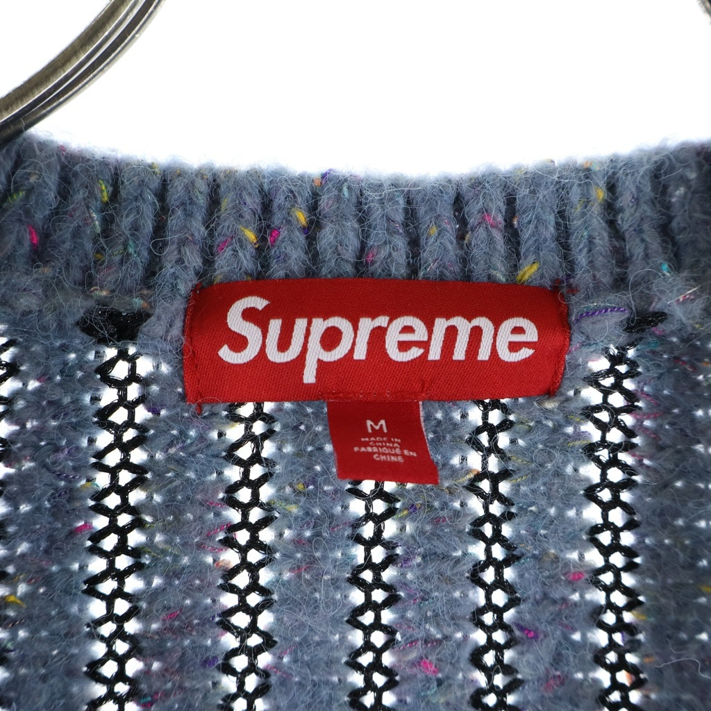 SUPREME(シュプリーム) 24SS Confetti Cardigan コンフェッティ アクリルニット カーディガン ライトブルー