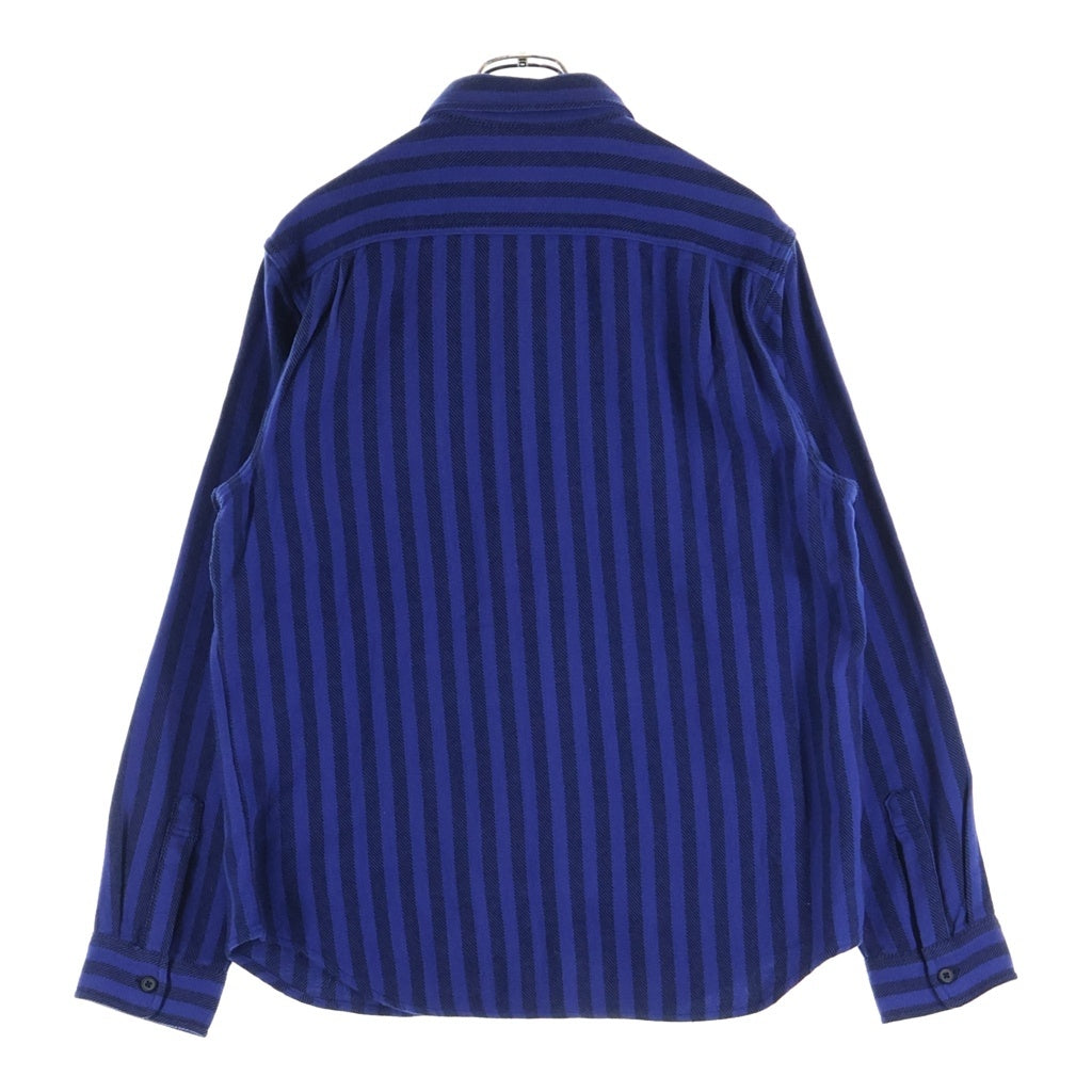 SUPREME(シュプリーム) 18AW Stripe Heavyweight Flannel Shirt ストライプ ヘビーウェイト フランネル長袖シャツ ブルー