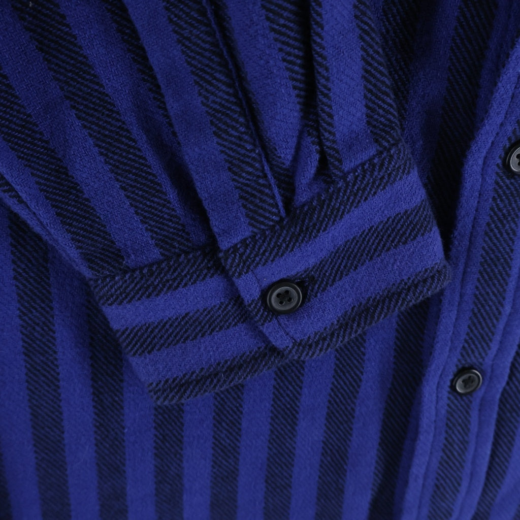 SUPREME(シュプリーム) 18AW Stripe Heavyweight Flannel Shirt ストライプ ヘビーウェイト フランネル長袖シャツ ブルー
