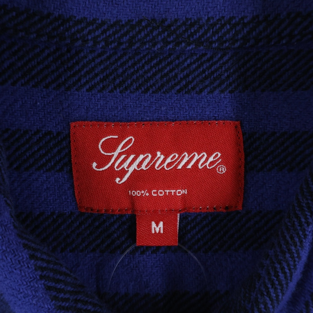 SUPREME(シュプリーム) 18AW Stripe Heavyweight Flannel Shirt ストライプ ヘビーウェイト フランネル長袖シャツ ブルー