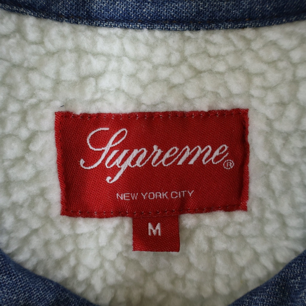 SUPREME(シュプリーム) 18AW Sherpa Lined Denim Shirt 裏地ボア シェルパラインドデニム長袖シャツ インディゴ