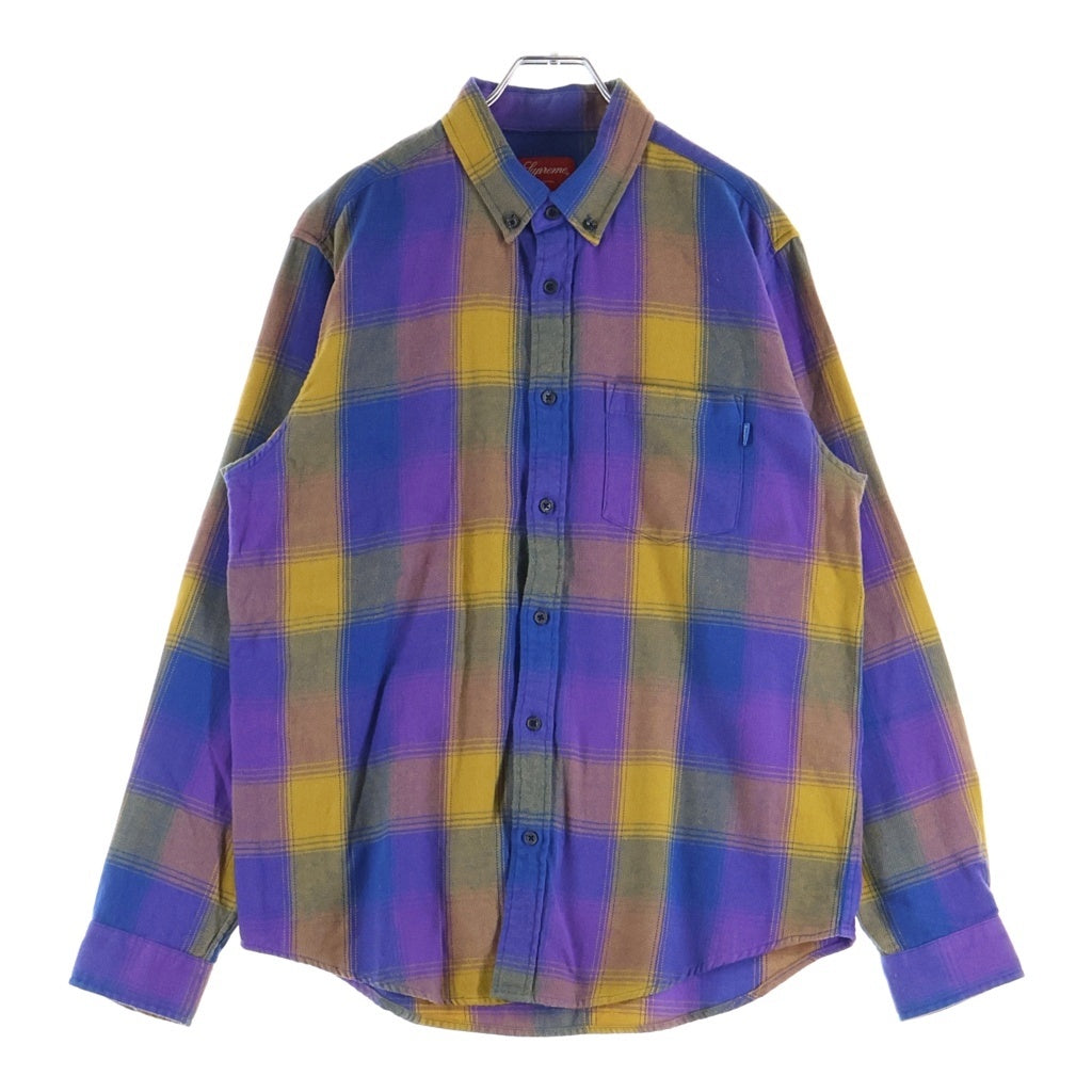 SUPREME(シュプリーム) 18AW Shadow Plaid Flannel Shirt シャドープレイド フランネル長袖シャツ マルチカラー