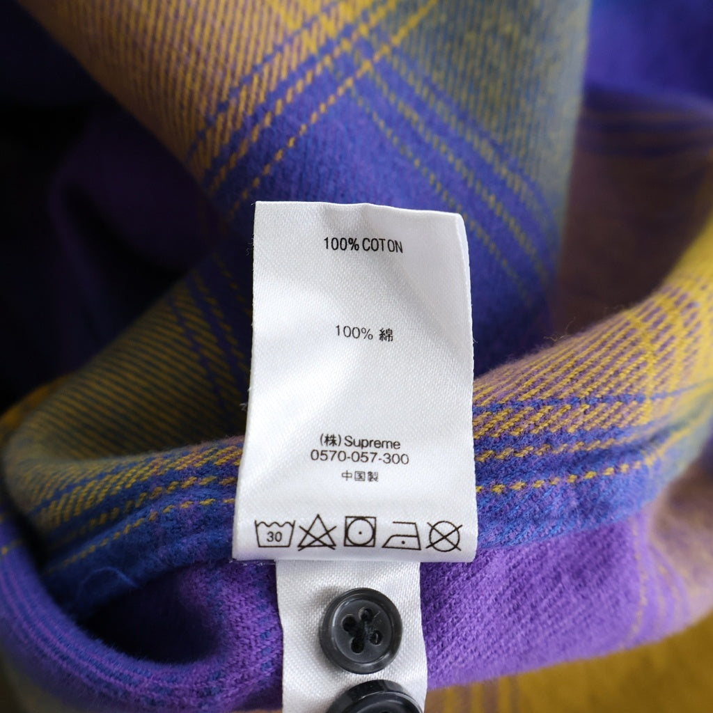 SUPREME(シュプリーム) 18AW Shadow Plaid Flannel Shirt シャドープレイド フランネル長袖シャツ マルチカラー