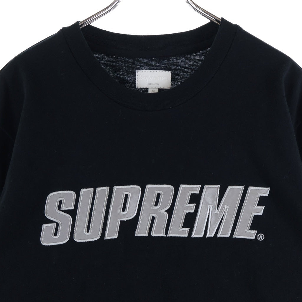 SUPREME(シュプリーム) 17AW Meatallic L/S Top メタリックロゴ 長袖Tシャツ カットソー ブラック