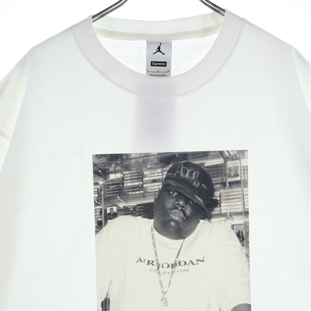 SUPREME(シュプリーム) 24AW ×JORDAN Biggie S/S Top ジョーダン ビギー プリントロゴ 半袖Tシャツ カットソー ホワイト HJ8385-100
