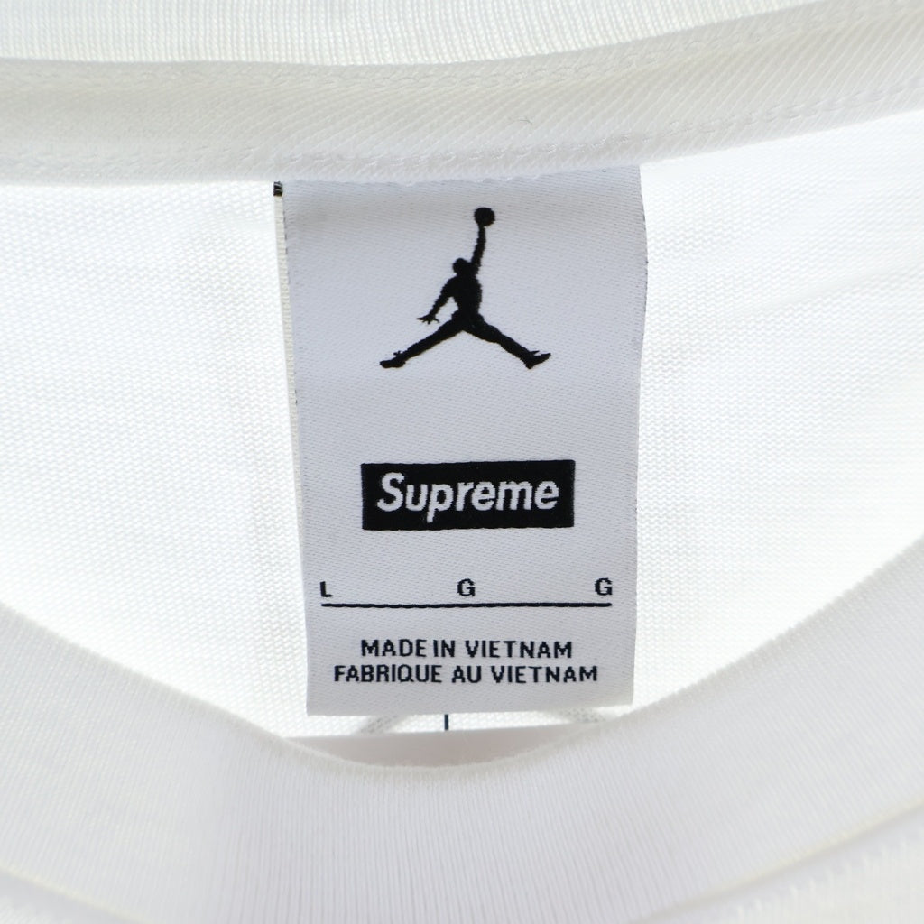 SUPREME(シュプリーム) 24AW ×JORDAN Biggie S/S Top ジョーダン ビギー プリントロゴ 半袖Tシャツ カットソー ホワイト HJ8385-100