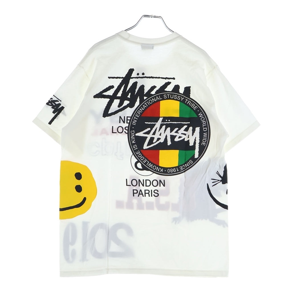 STUSSY(ステューシー) 19SS ×CPFM USA 2019 Tee カクタスフリープラネット アメリカ独立記念日 プリントロゴ 半袖Tシャツ カットソー ホワイト 19M3903488