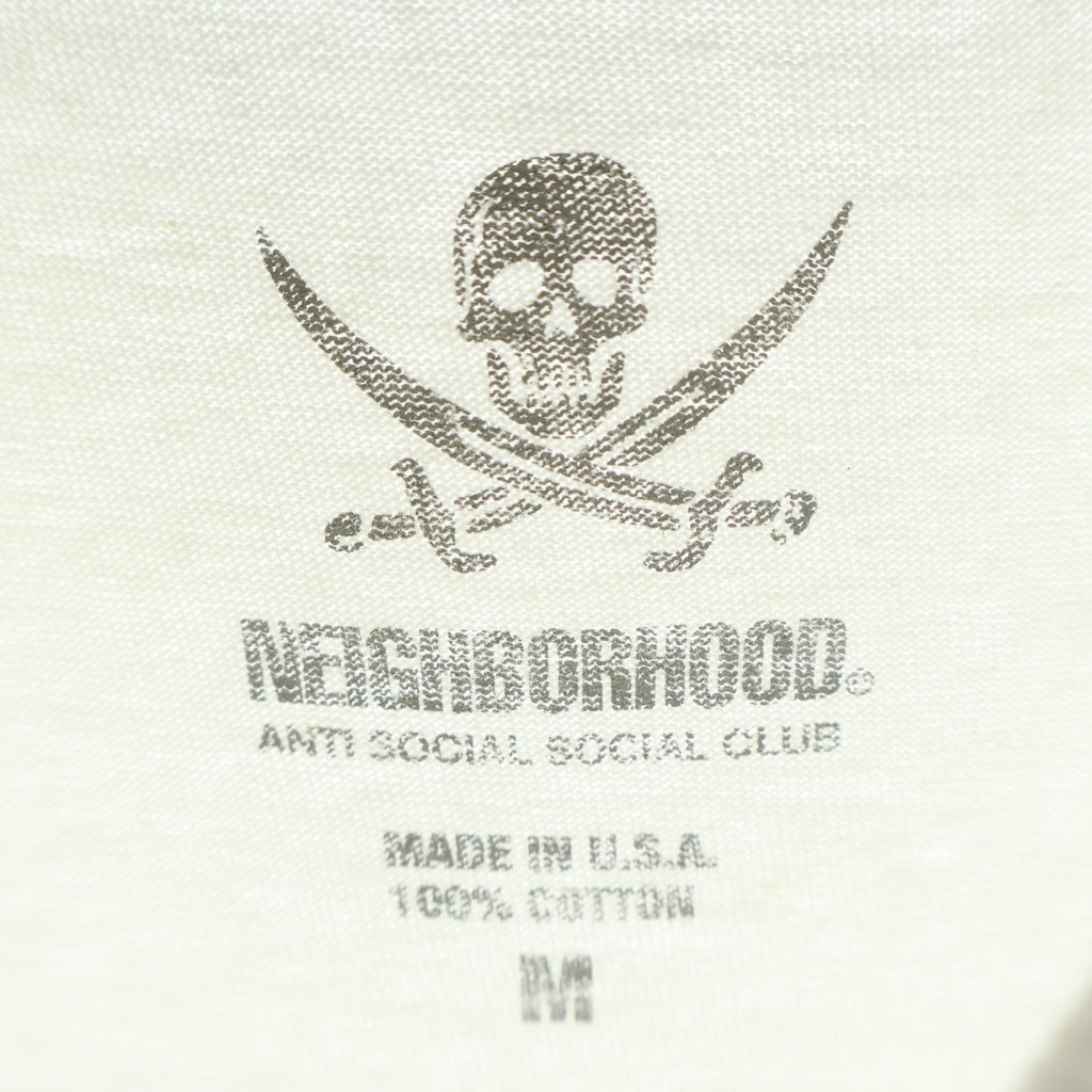 ANTI SOCIAL SOCIAL CLUB(アンチソーシャルソーシャルクラブ) ×NEIGHBORHOOD ネイバーフッド バーロゴプリント 半袖Tシャツ カットソー ホワイト 192GEASN-STM01S