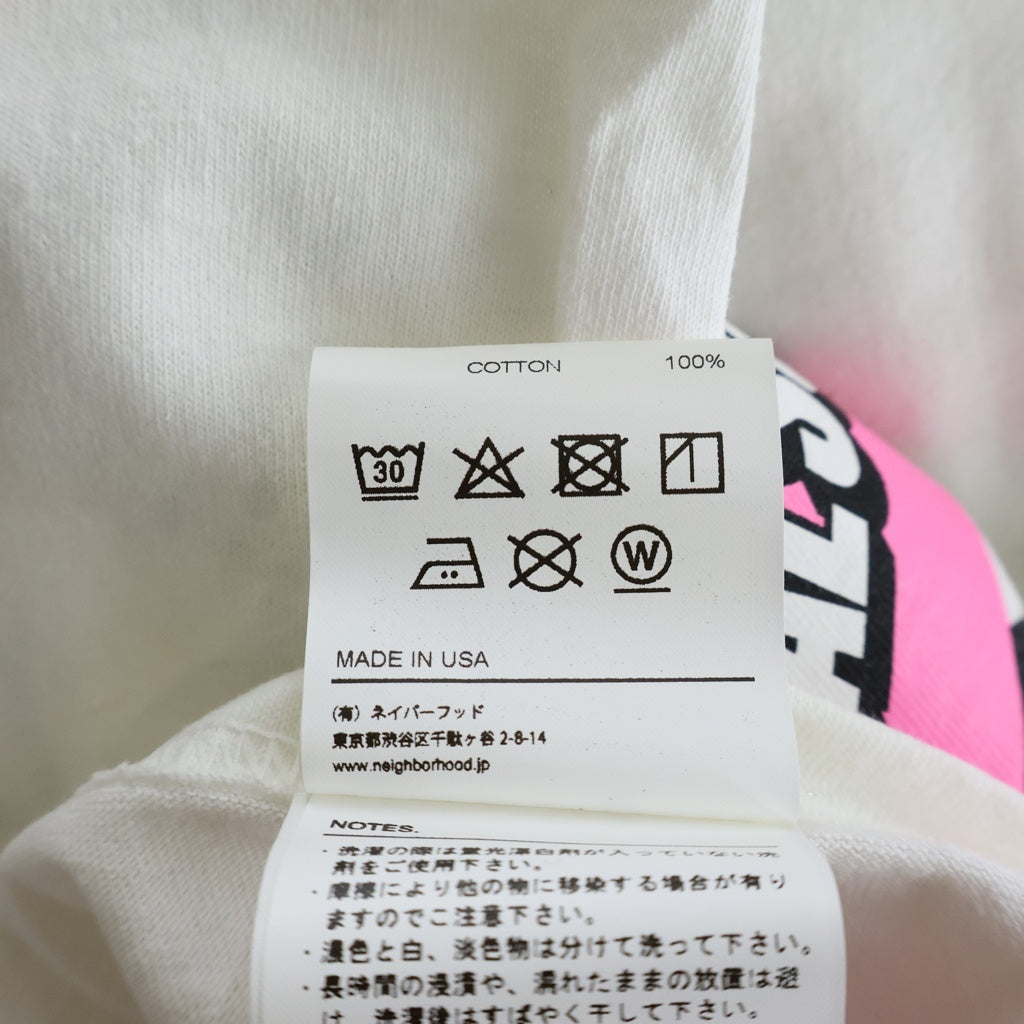 ANTI SOCIAL SOCIAL CLUB(アンチソーシャルソーシャルクラブ) ×NEIGHBORHOOD ネイバーフッド バーロゴプリント 半袖Tシャツ カットソー ホワイト 192GEASN-STM01S