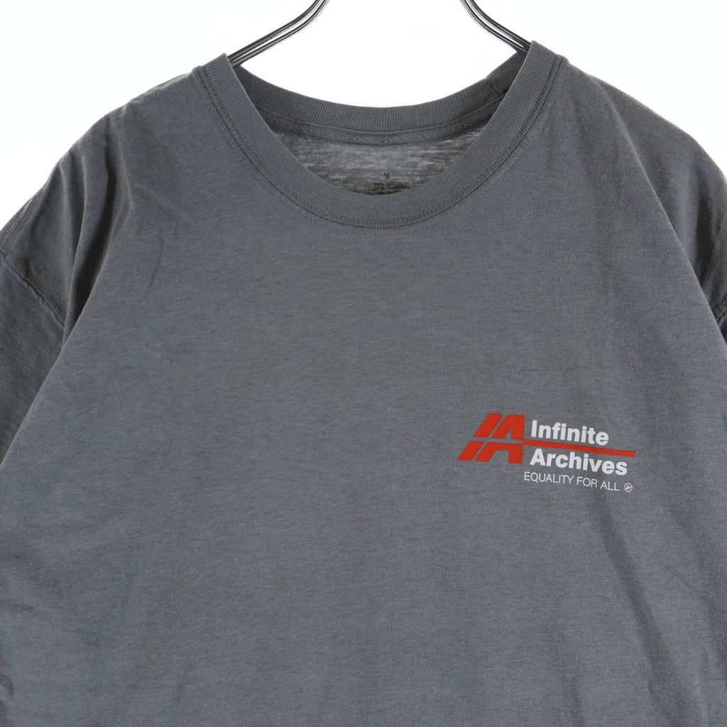 INFINITE ARCHIVES(インフィニティ アーカイブス) END RACISM TEE 1991 プリントロゴ 半袖Tシャツ カットソー グレー