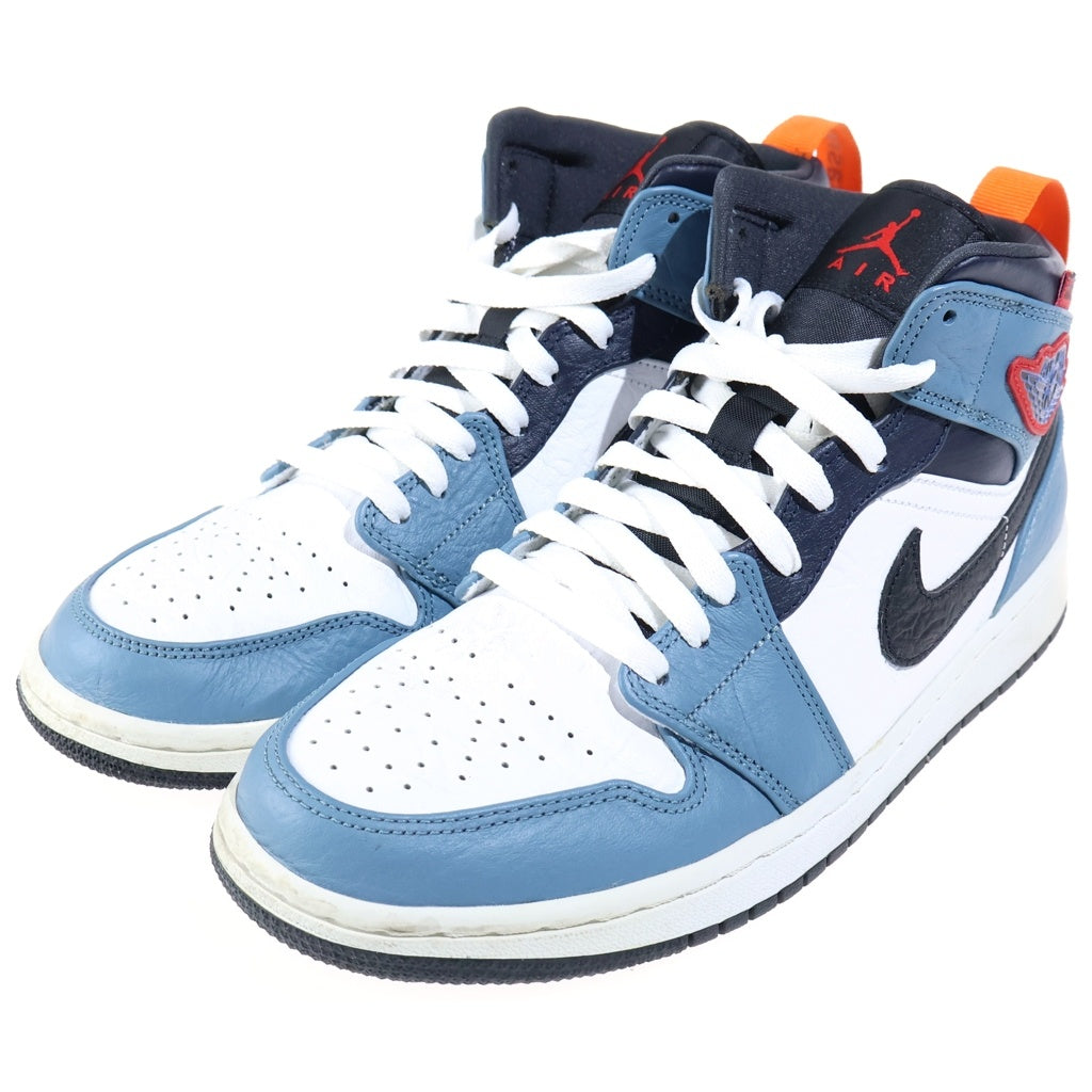 NIKE(ナイキ) ×FACETASM AIR JORDAN 1 MID ファセッタズム エアジョーダン1 ミッドカットスニーカー ホワイト/ネイビー US9.5/27.5cm CU2802-100