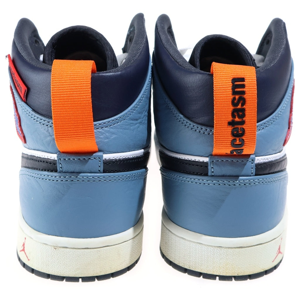 NIKE(ナイキ) ×FACETASM AIR JORDAN 1 MID ファセッタズム エアジョーダン1 ミッドカットスニーカー ホワイト/ネイビー US9.5/27.5cm CU2802-100