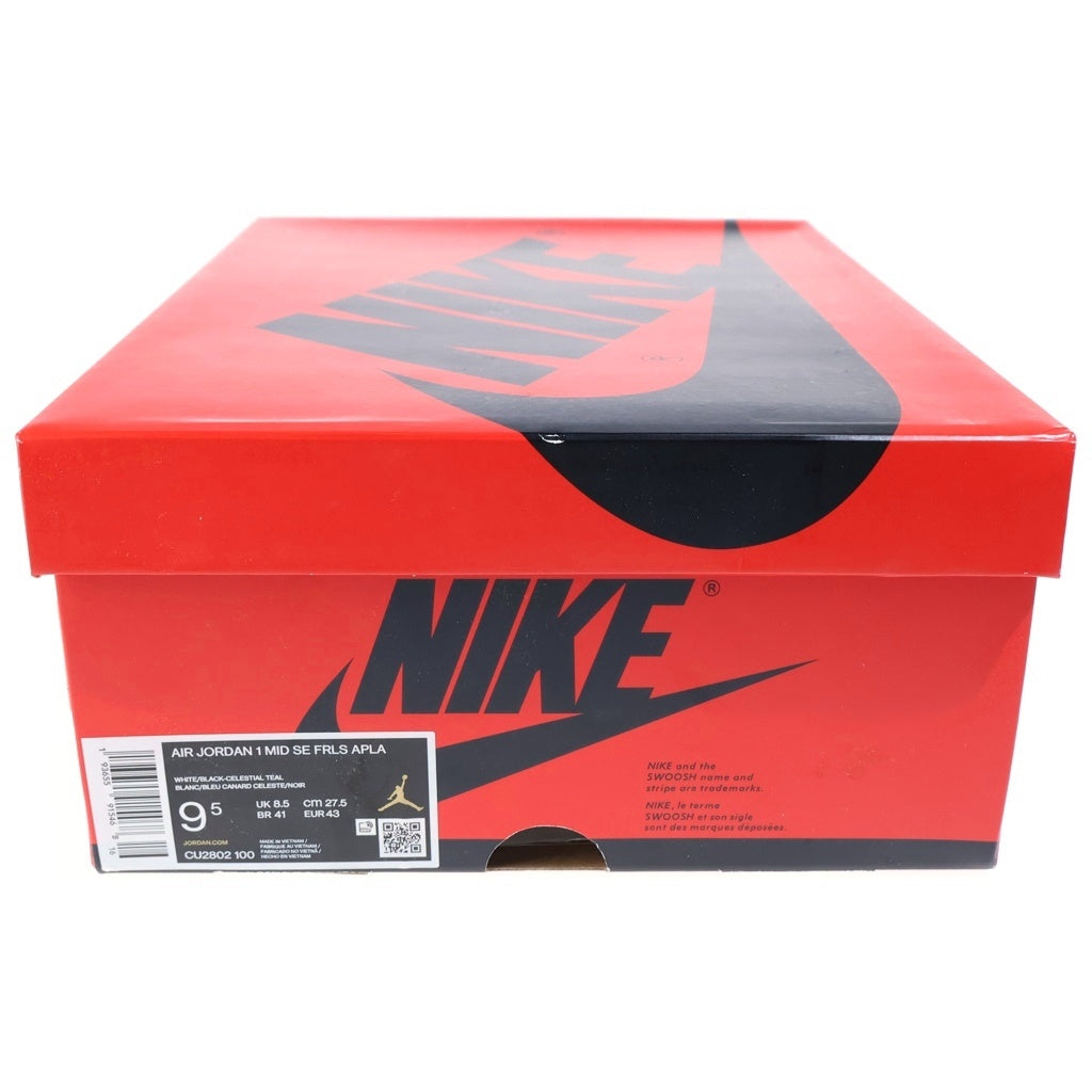 NIKE(ナイキ) ×FACETASM AIR JORDAN 1 MID ファセッタズム エアジョーダン1 ミッドカットスニーカー ホワイト/ネイビー US9.5/27.5cm CU2802-100