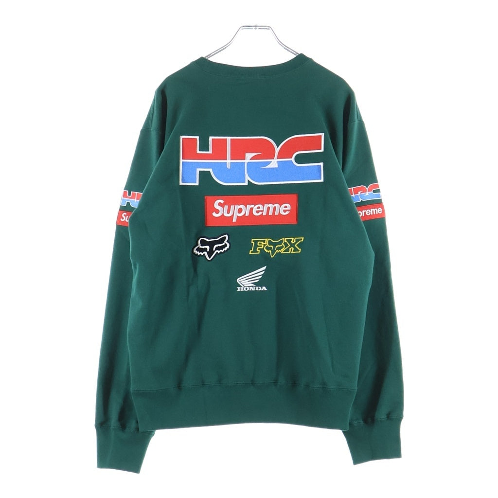 SUPREME(シュプリーム) 19AW Honda Fox Racing Crewneck ホンダ フォックスレーシング スウェットクルーネックシャツ トレーナー グリーン