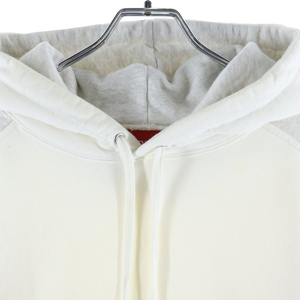 SUPREME(シュプリーム) 18SS Sideline Hooded Sweatshirt サイドライン アームロゴ スウェットプルオーバーパーカー グレー/アイボリー