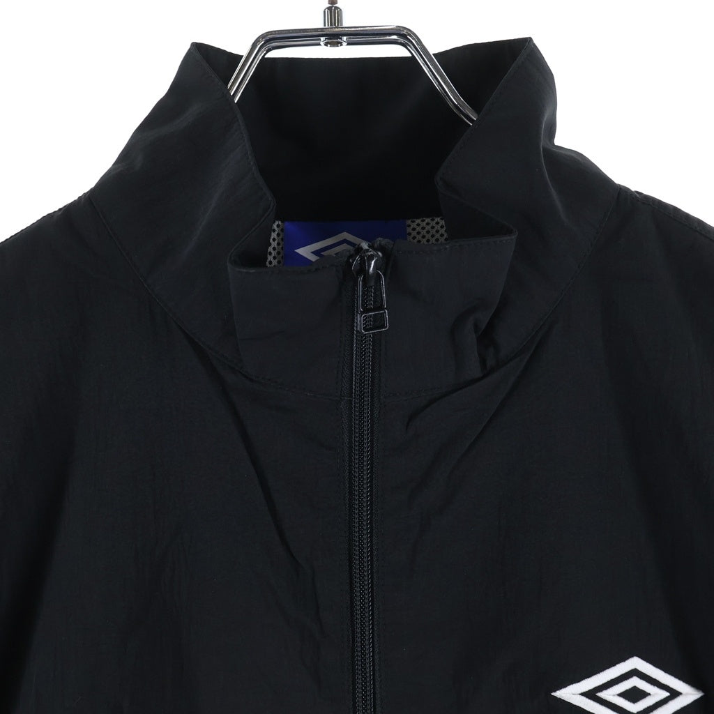 HUF(ハフ) ×UMBRO PANEL TRACK JACKET アンブロ パネル ナイロン トラックジャケット ブラック/ホワイト 24M JK90020