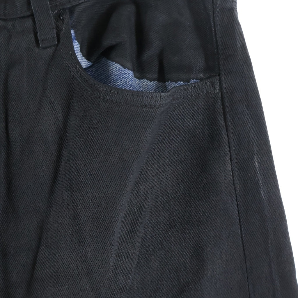 Maison Margiela(メゾンマルジェラ) 0 10 アーティザナルペイント加工デニムパンツ ブラック