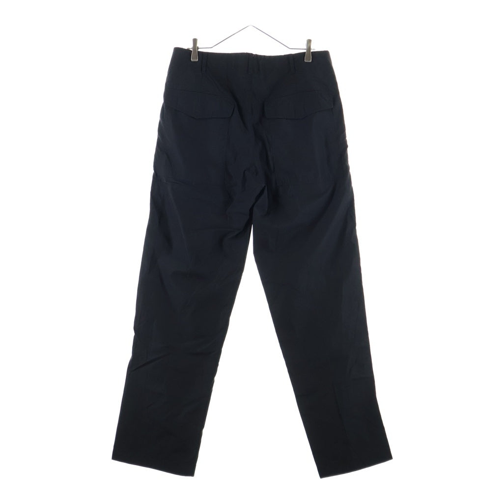 Rick Owens(リックオウエンス) レーヨン混合 ミリタリーベイカーパンツ ブラック RU3352