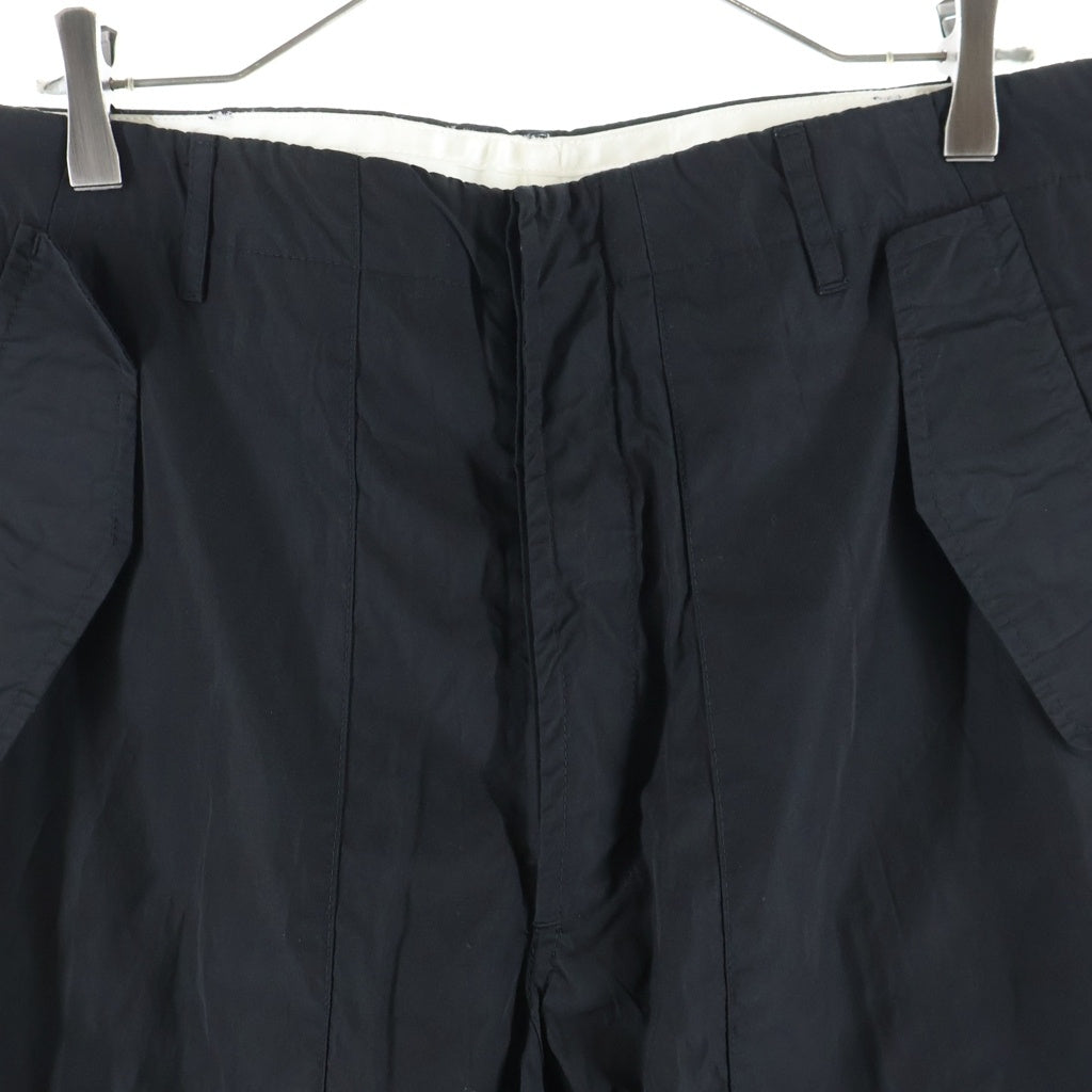 Rick Owens(リックオウエンス) レーヨン混合 ミリタリーベイカーパンツ ブラック RU3352