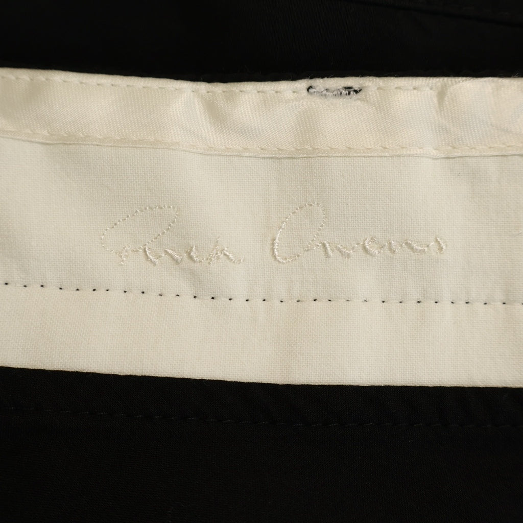 Rick Owens(リックオウエンス) レーヨン混合 ミリタリーベイカーパンツ ブラック RU3352