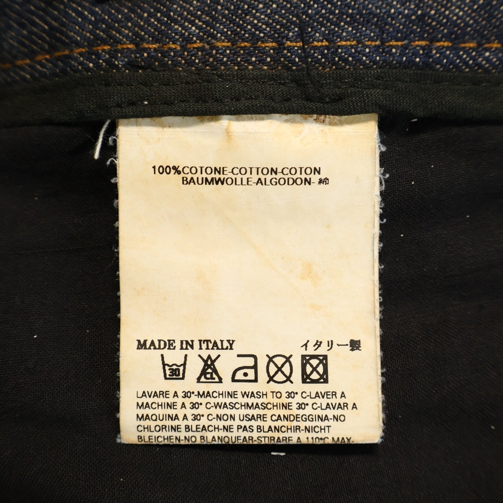 DSQUARED2(ディースクエアード) 05AW SAITH ヴィンテージ加工 スタッズ/チャーム付き ストレートデニムパンツ インディゴ 71P157