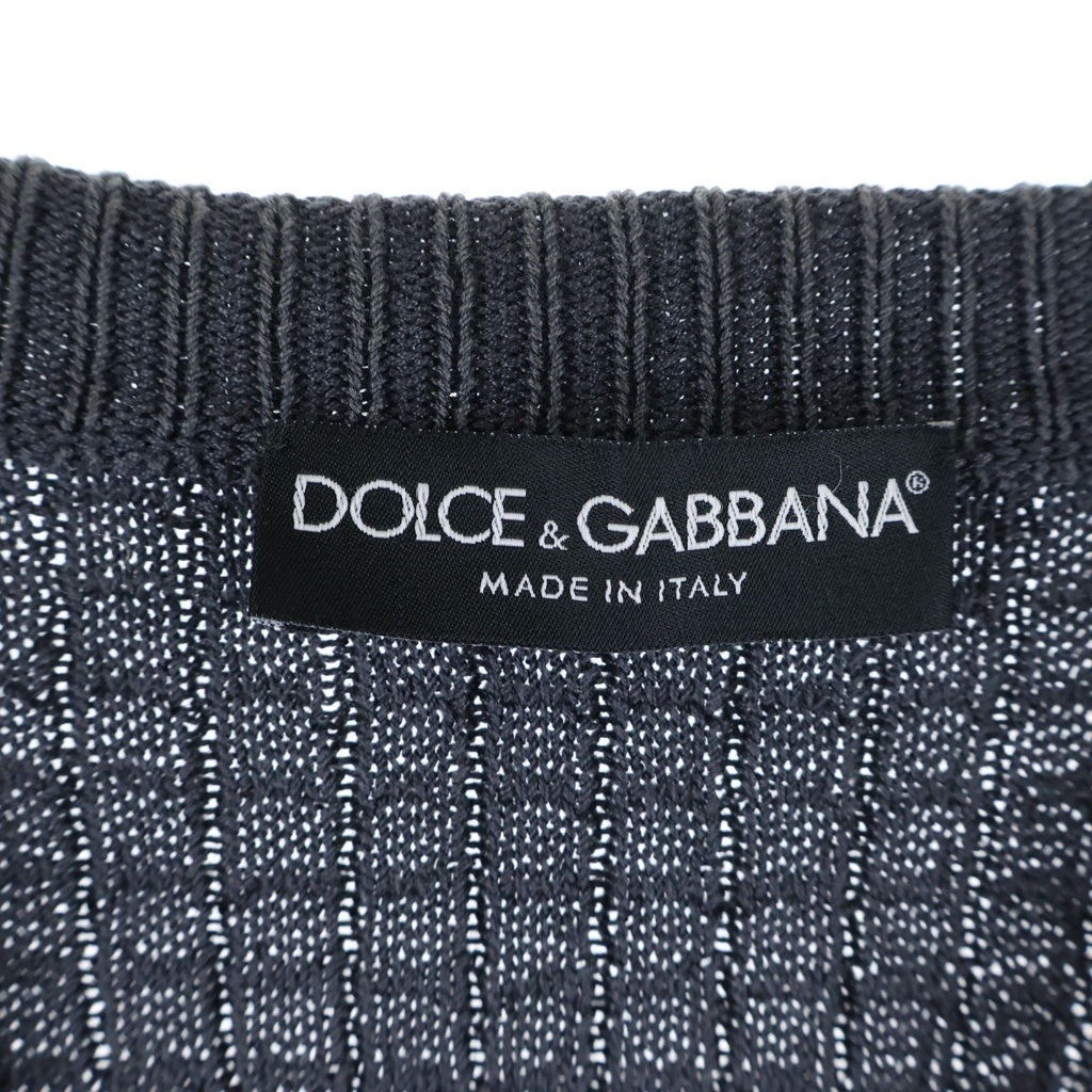 DOLCE & GABBANA(ドルチェアンドガッバーナ) リブニット カーディガン グレー GHC37K F49A8