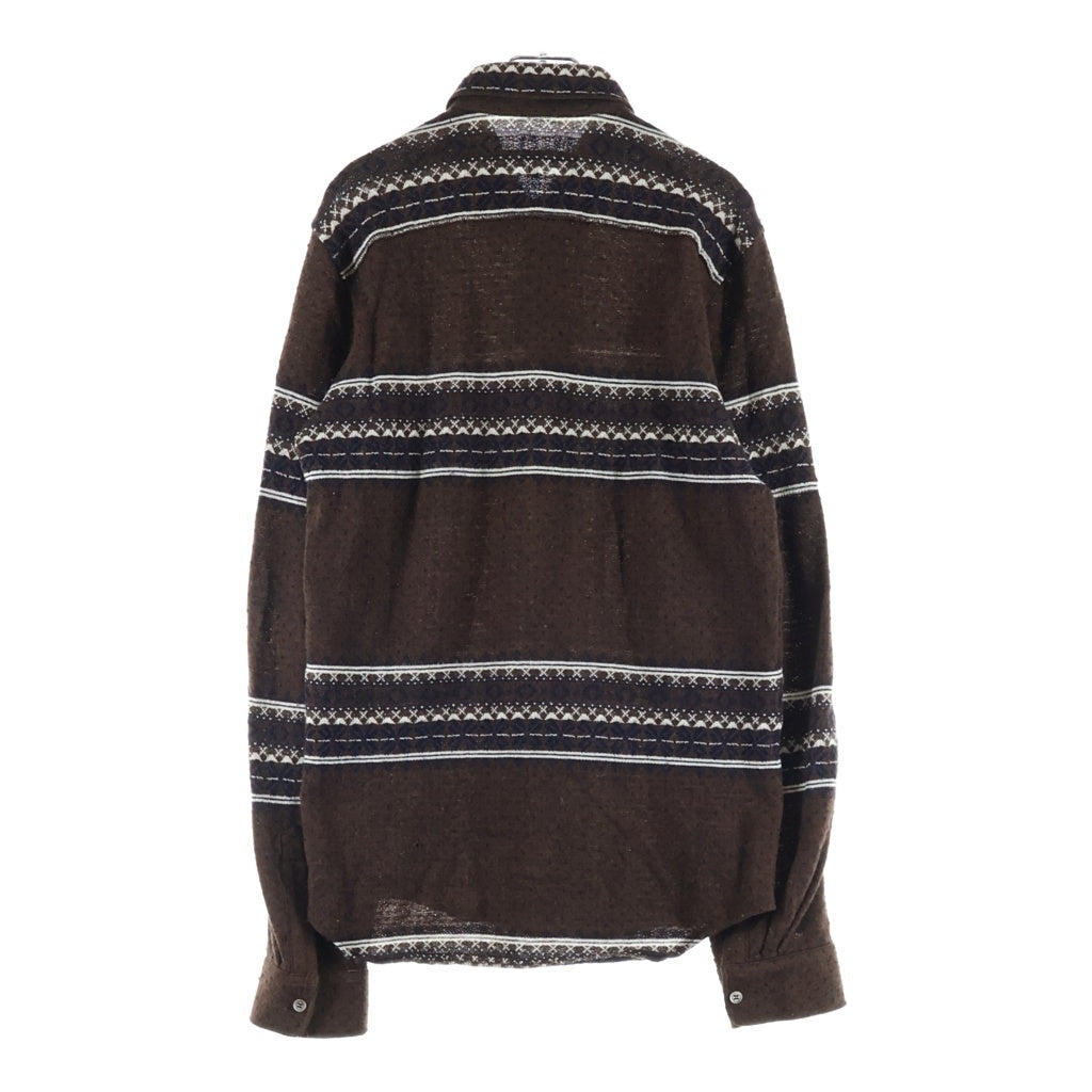 JUNYA WATANABE COMME des GARCONS(ジュンヤワタナベ コムデギャルソン) 04AW ノルディック柄 ニットカーディガン ブラウン WN-T032