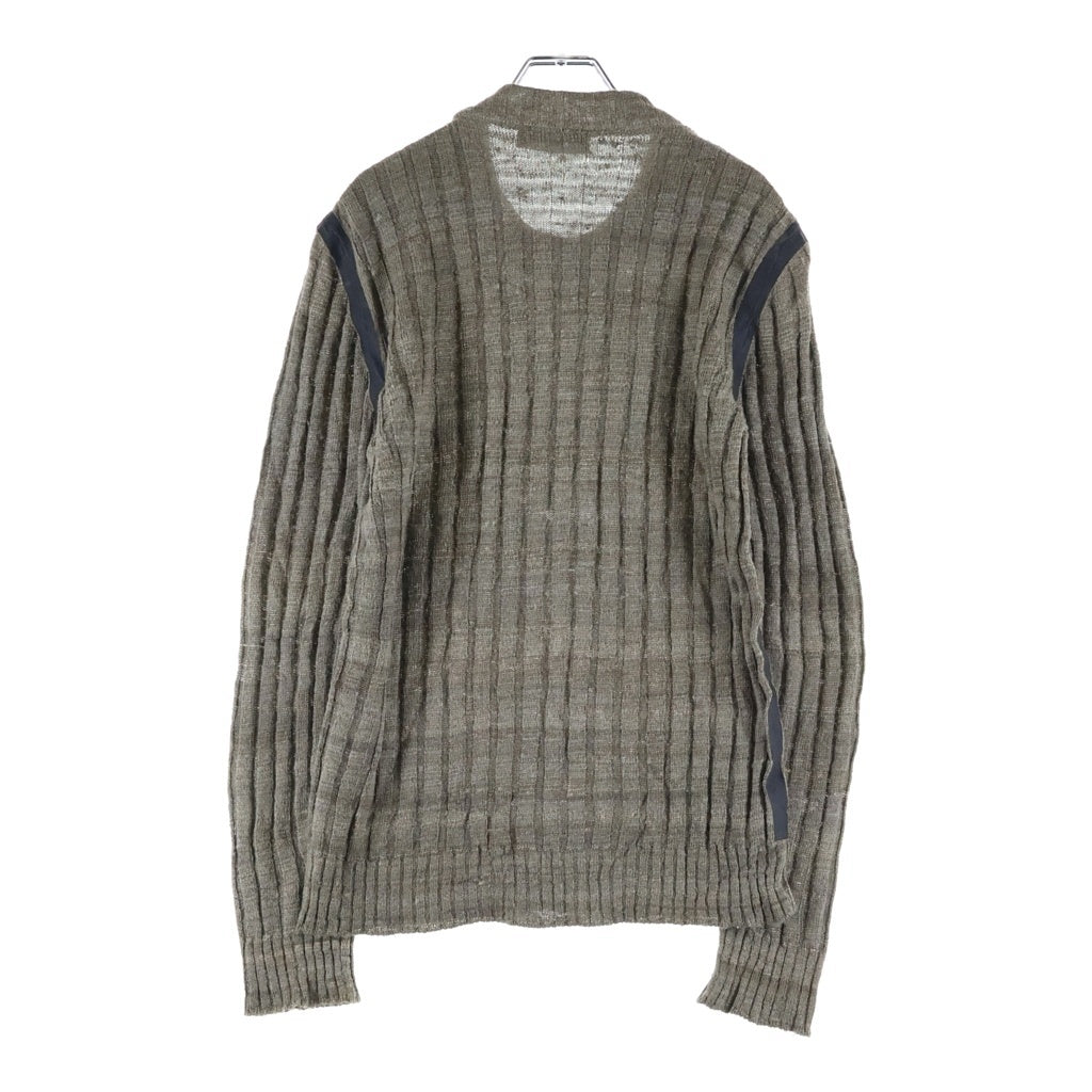 DOLCE & GABBANA(ドルチェアンドガッバーナ) テーピング シルククルーネックニット 薄手 ベージュ