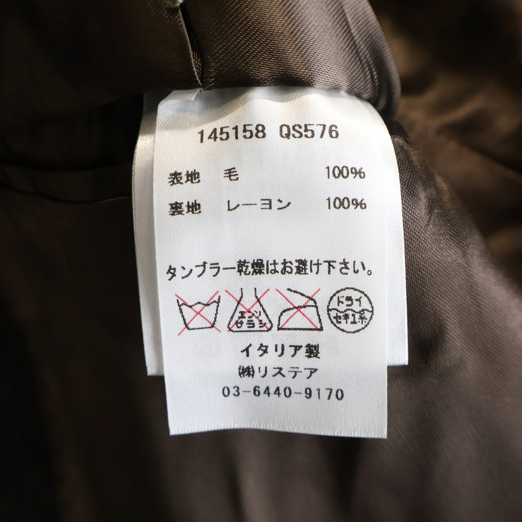 Alexander McQueen(アレキサンダーマックイーン) ストライプ柄 シングルテーラードジャケット ブラウン 145158 QS576