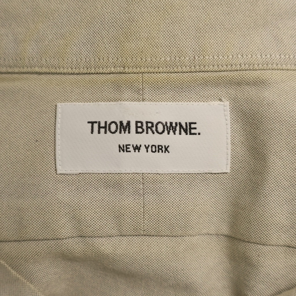 THOM BROWNE(トムブラウン) オックスフォード長袖シャツ カジュラル 無地 グレー A0123A42300