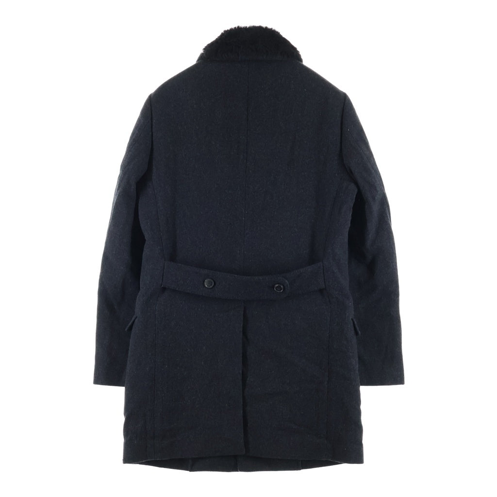 DOLCE & GABBANA(ドルチェアンドガッバーナ) 襟ラムファー ウールチェスターコート グレー G0403Z FMMBV