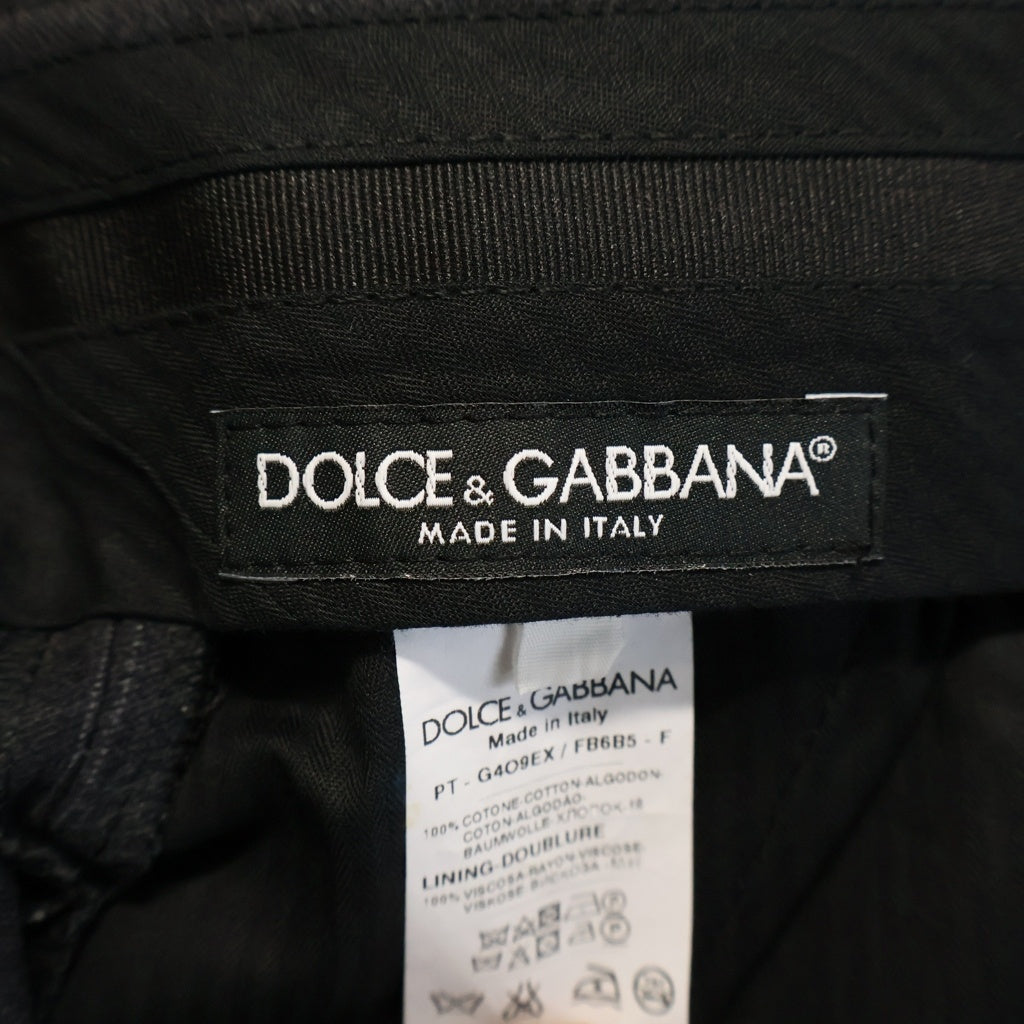 DOLCE & GABBANA(ドルチェアンドガッバーナ) ピンストライプ スラックス スーツトラウザー グレー G4O9EX FB6B5
