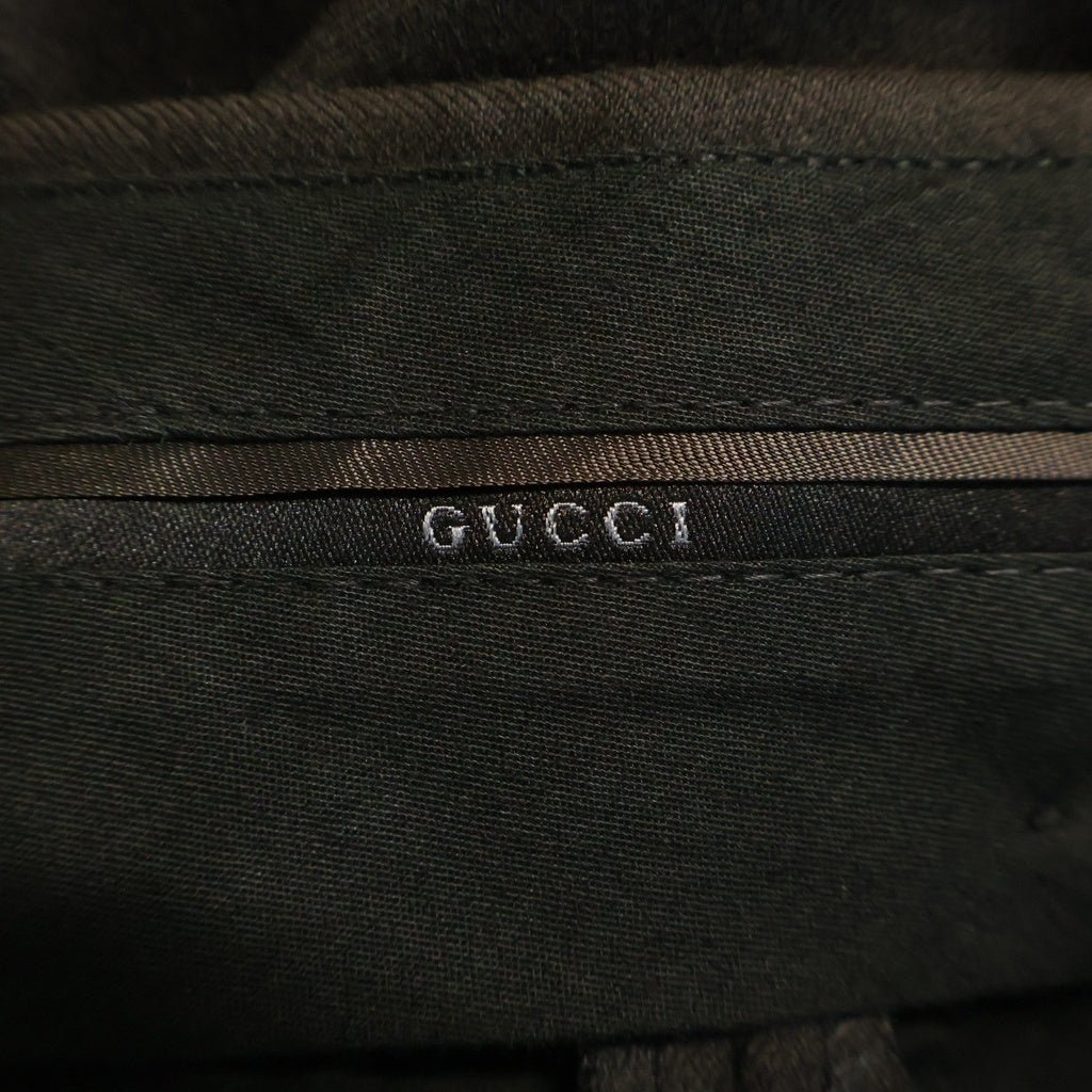 GUCCI(グッチ) ウール スラックス スーツ トラウザー ブラック 21W3F1