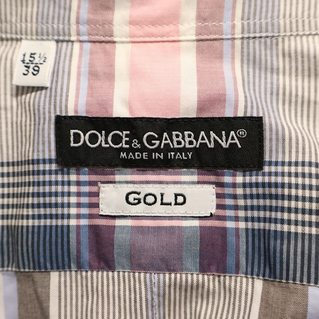 DOLCE & GABBANA(ドルチェアンドガッバーナ) GOLD チェック柄 カジュアル 長袖シャツ マルチカラー G5AG9T FQ5G9