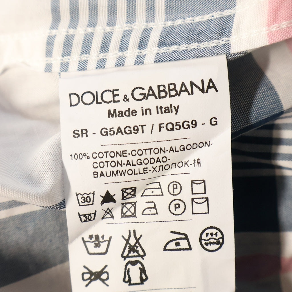 DOLCE & GABBANA(ドルチェアンドガッバーナ) GOLD チェック柄 カジュアル 長袖シャツ マルチカラー G5AG9T FQ5G9