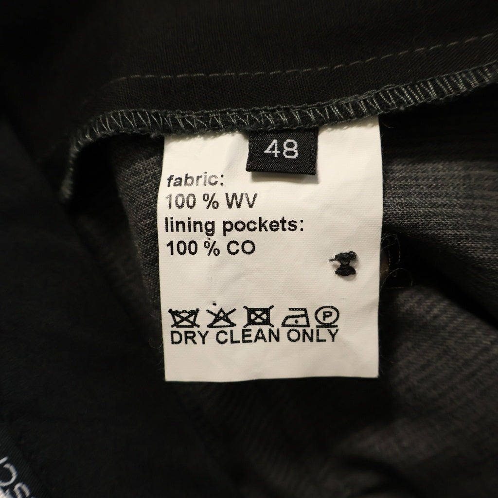KRIS VAN ASSCHE(クリス ヴァン アッシュ) 裾ドローコード付き ピンストライプ柄 ウール カーゴスラックス トラウザー グレー