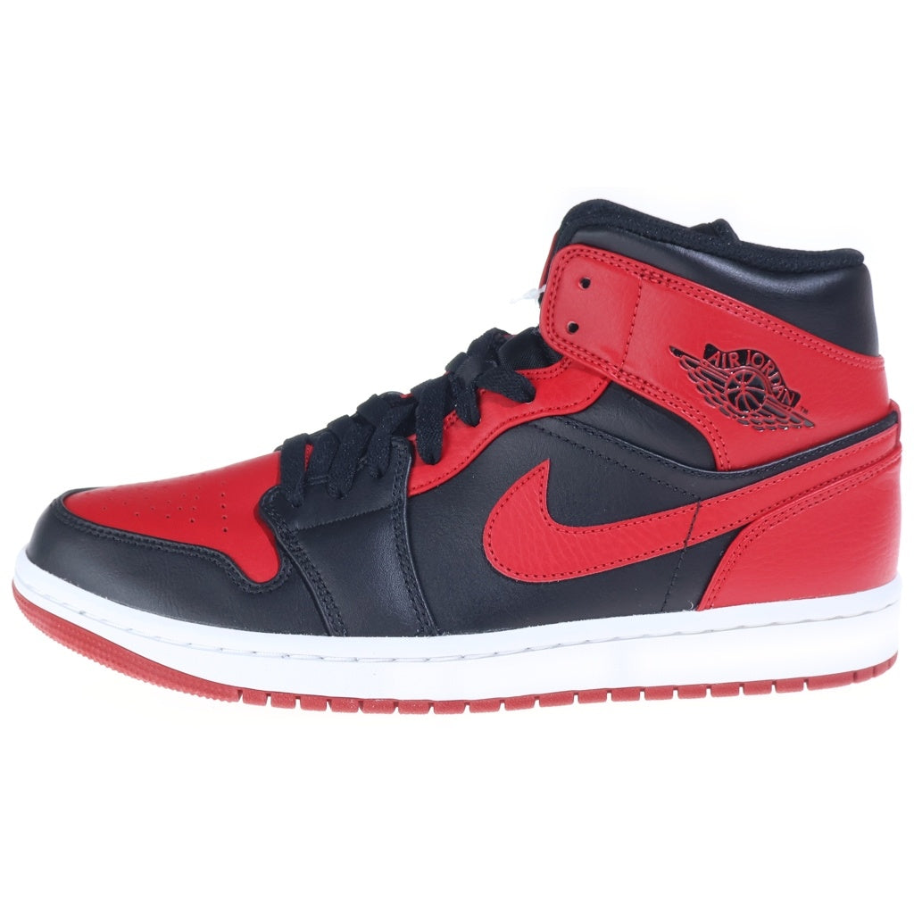 NIKE(ナイキ) AIR JORDAN 1 MID BRED 554724-074 エアジョーダン1 ブレッド ハイカットスニーカー レッド/ブラック US8.5/26.5cm
