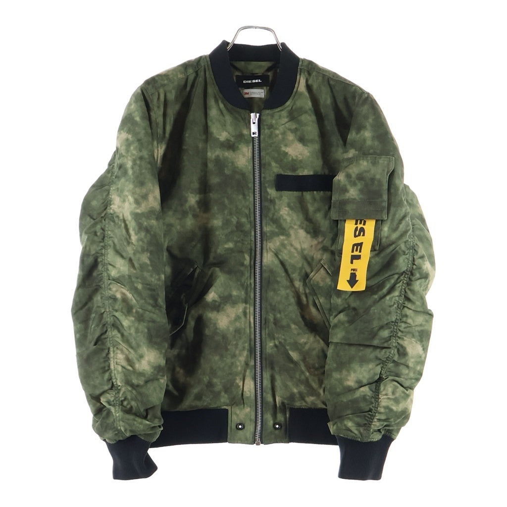 DIESEL(ディーゼル) W-NOVELS VESTE 3M THINSULATE カモフラージュ柄 ボンバージャケット アウター グリーン/ブラック