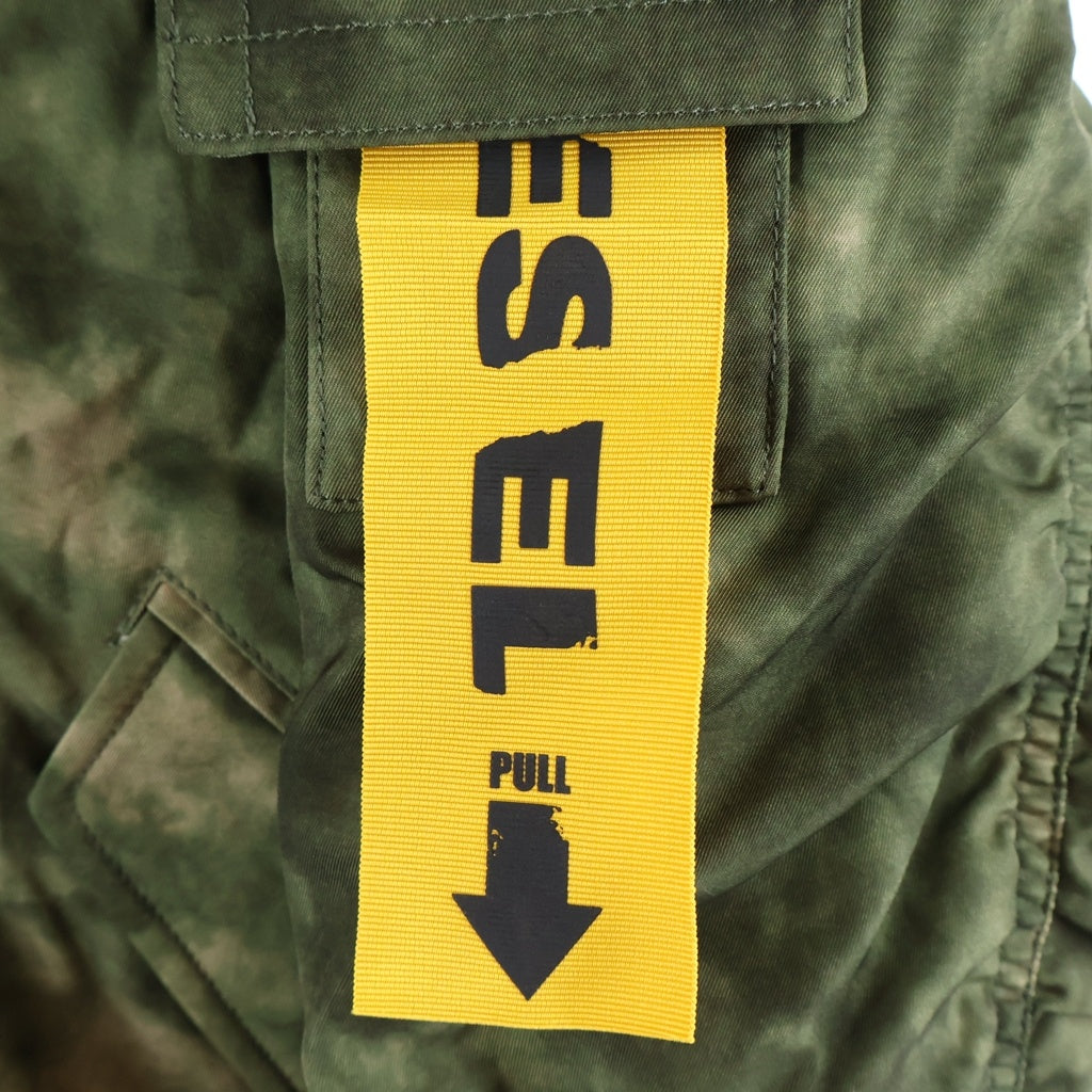 DIESEL(ディーゼル) W-NOVELS VESTE 3M THINSULATE カモフラージュ柄 ボンバージャケット アウター グリーン/ブラック