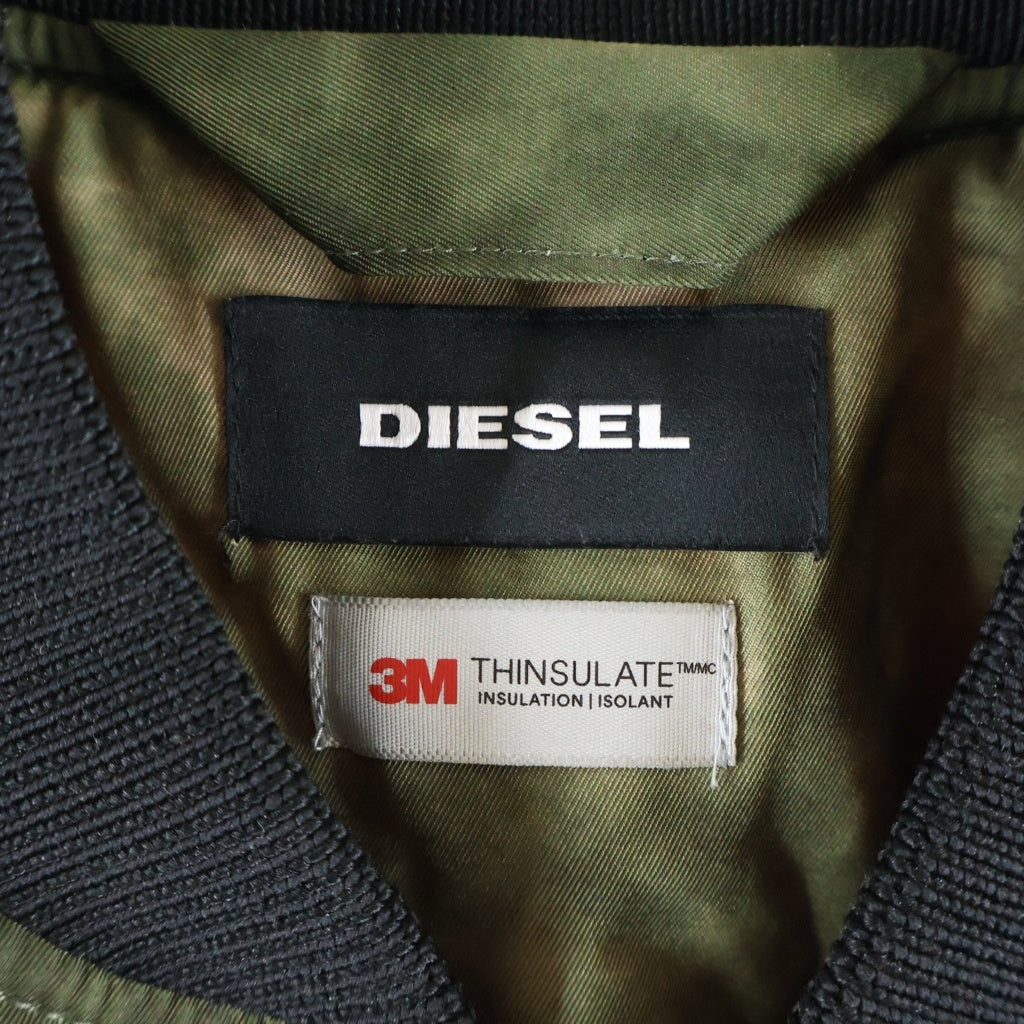 DIESEL(ディーゼル) W-NOVELS VESTE 3M THINSULATE カモフラージュ柄 ボンバージャケット アウター グリーン/ブラック