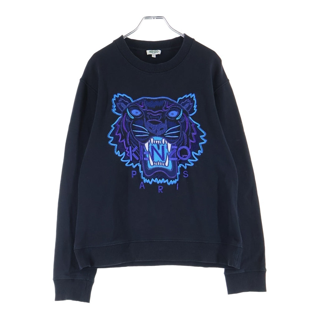 KENZO(ケンゾー) 18AW Tiger Sweatshirt タイガー刺繍ロゴ スウェットシャツ トレーナー ブラック F865SW0014XV
