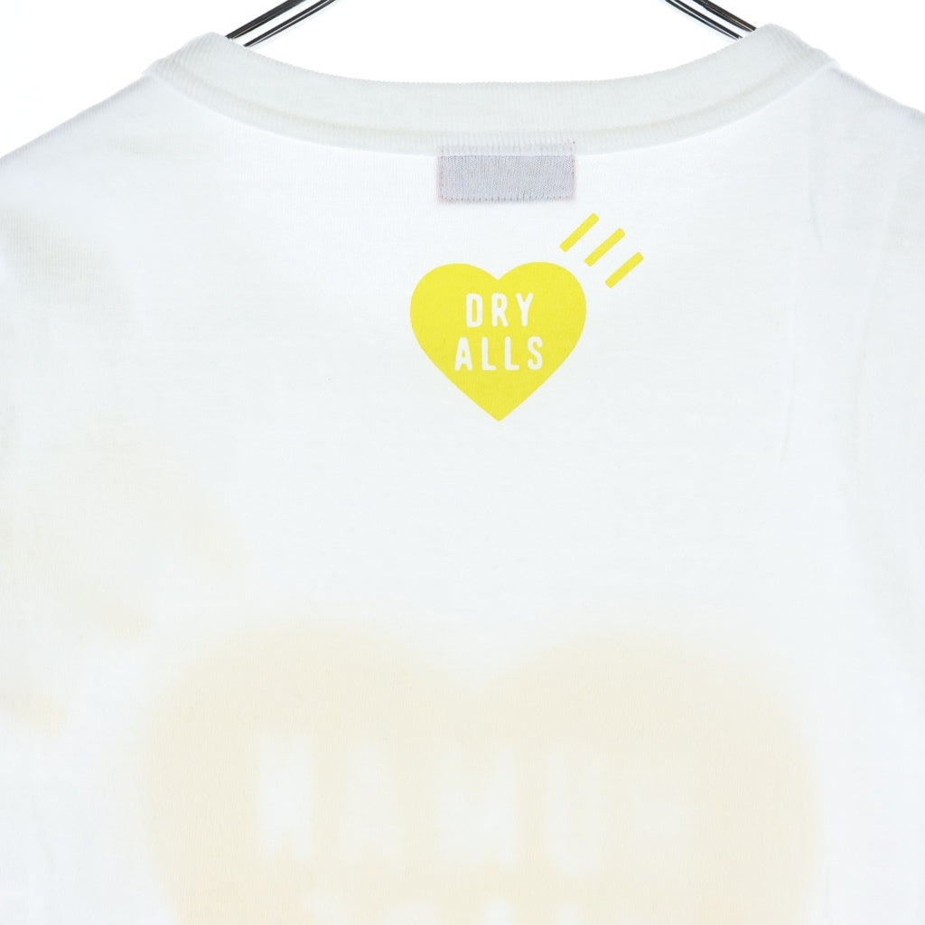 HUMAN MADE(ヒューマンメイド) HEART T-Shirt 大阪限定 ハートロゴプリント 半袖Tシャツ カットソー ホワイト/イエロー