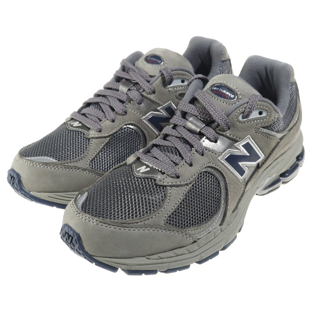 New Balance(ニューバランス) ヌバック/メッシュローカットスニーカー グレー US9.5/27.5cm ML2002RA