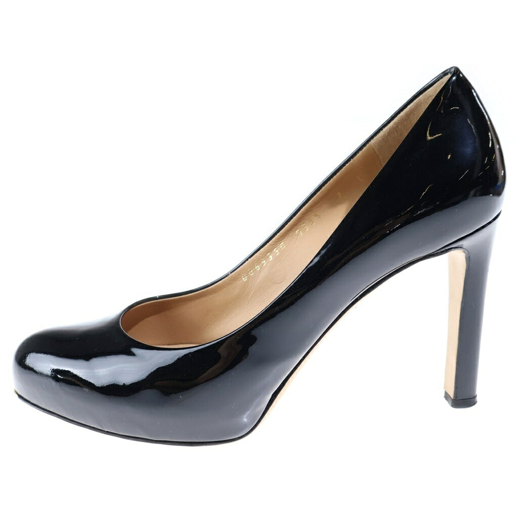 FERRAGAMO(フェラガモ) ラウンドトゥ プレーンヒールパンプス ブラック DG69554