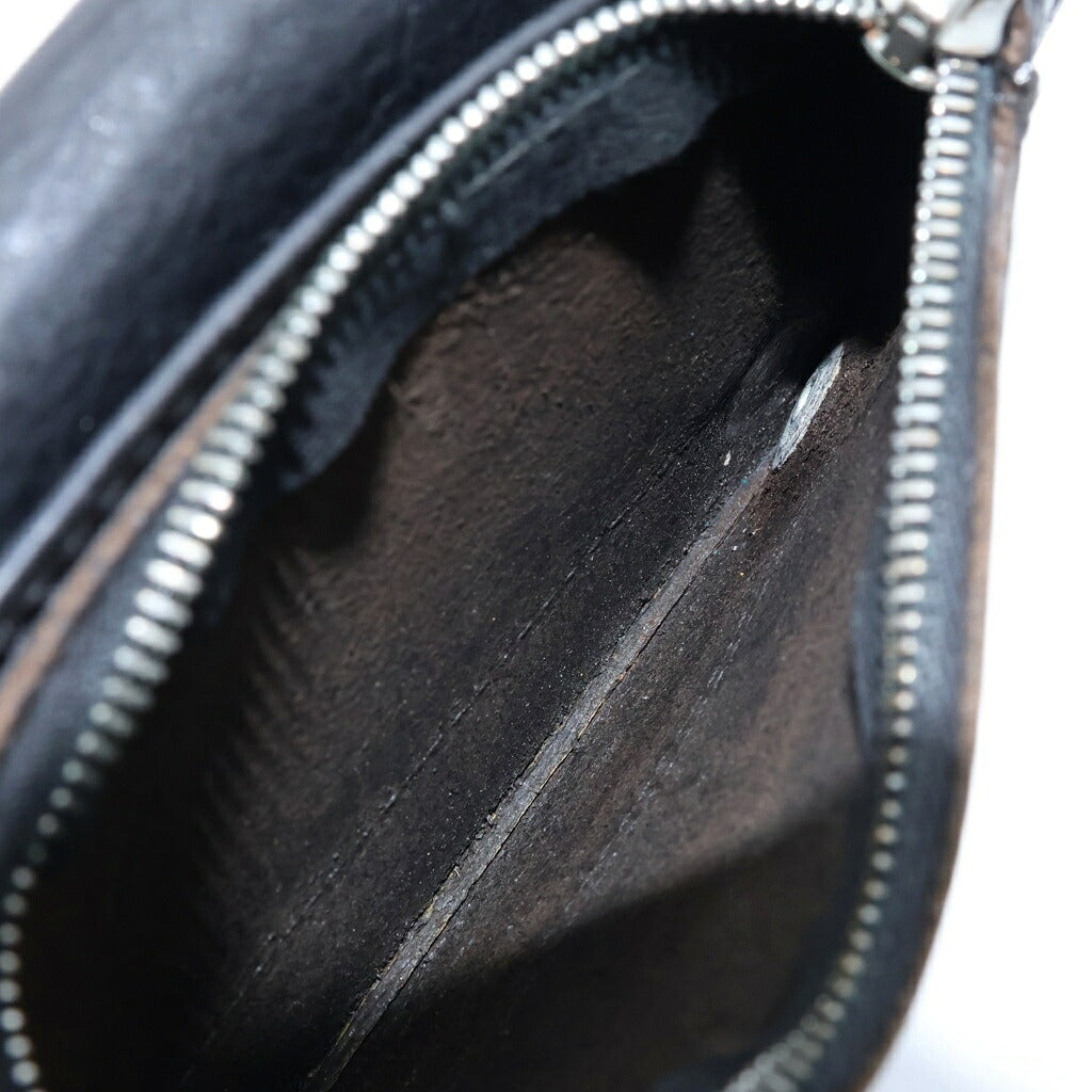 CHROME HEARTS(クロムハーツ) 2ZIP 2ジップ クロスボールボタンレザーウォレット 財布 ブラック