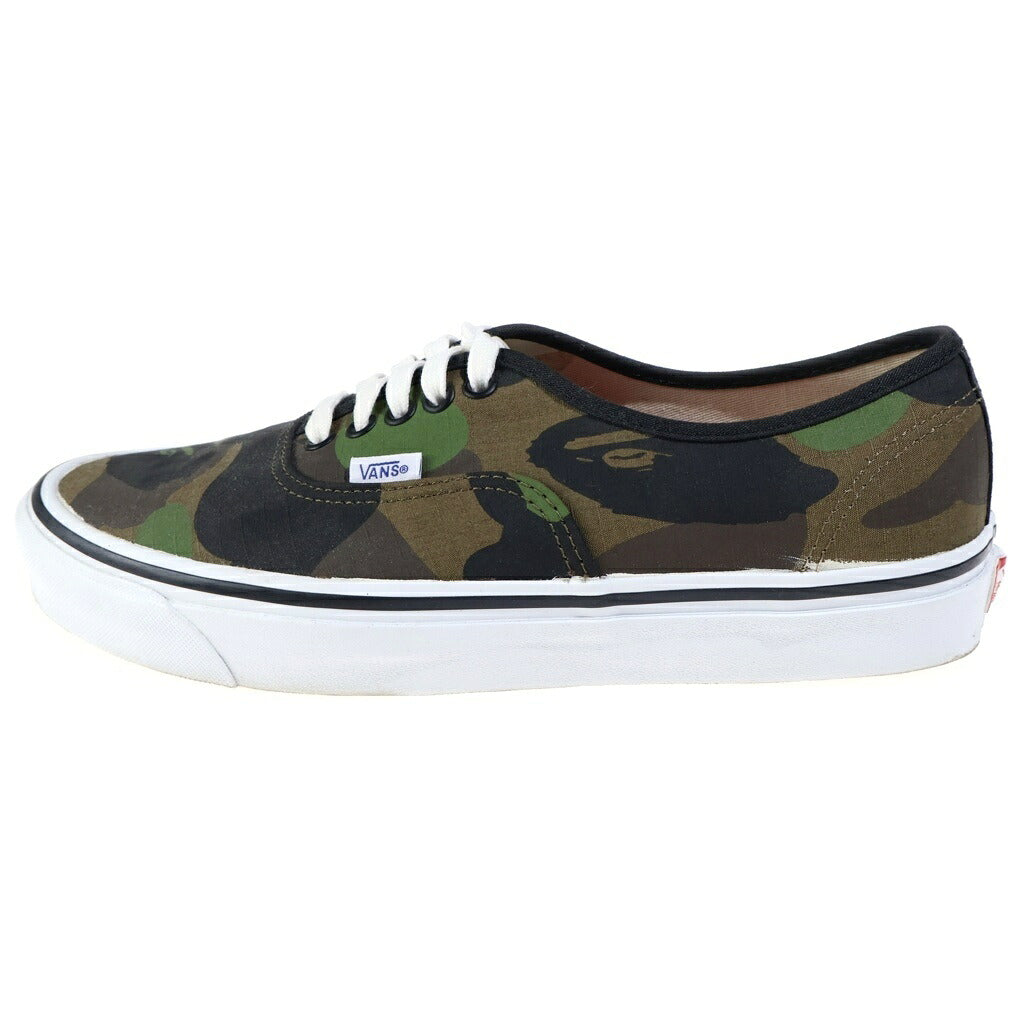 VANS(ヴァンズ) ×アベイシングエイプ オーセンティック44 ファーストカモ キャンバス ローカットスニーカー VN0A38EN7BC