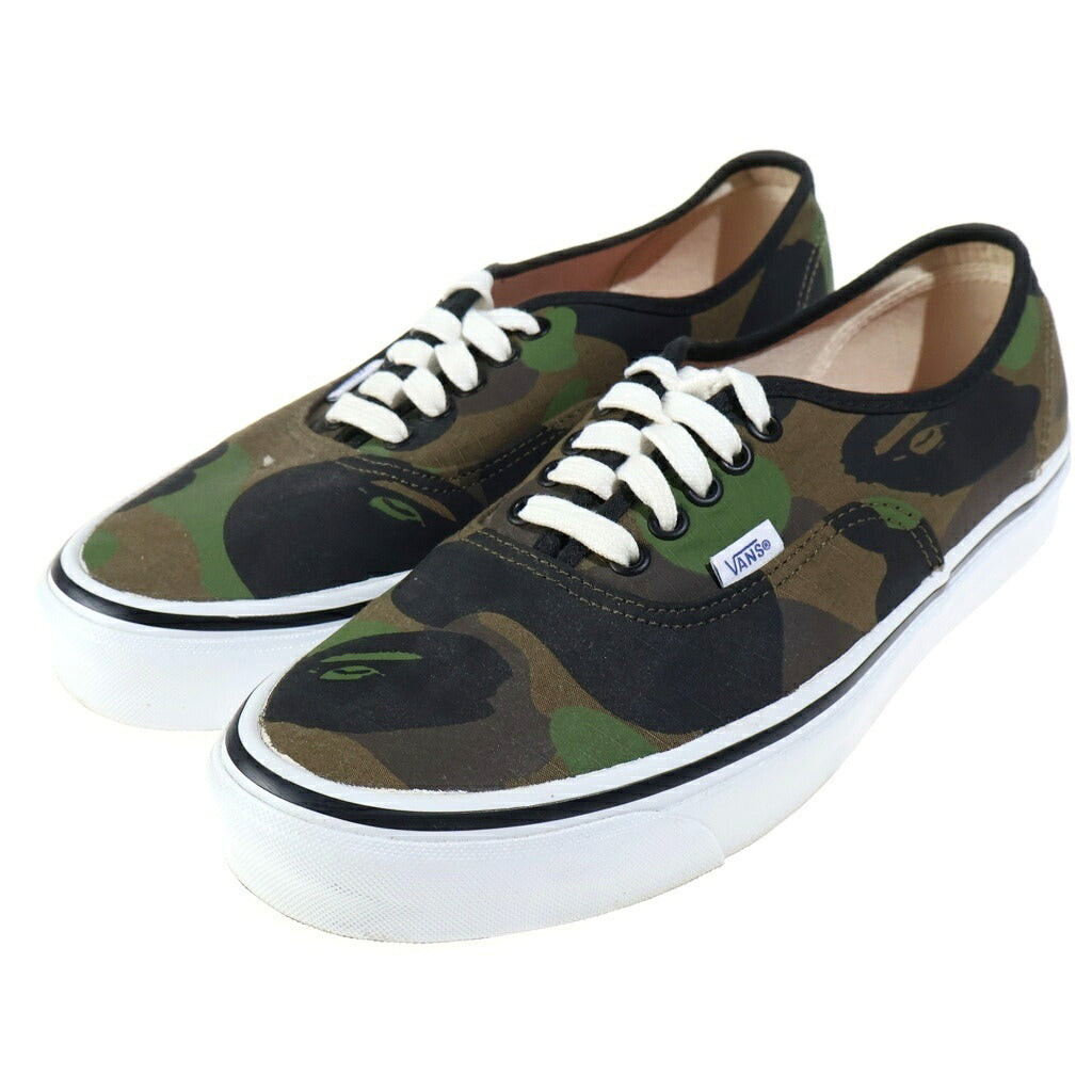 VANS(ヴァンズ) ×アベイシングエイプ オーセンティック44 ファーストカモ キャンバス ローカットスニーカー VN0A38EN7BC
