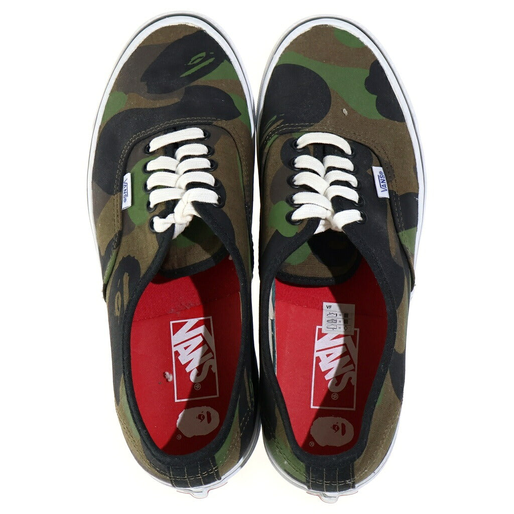 VANS(ヴァンズ) ×アベイシングエイプ オーセンティック44 ファーストカモ キャンバス ローカットスニーカー VN0A38EN7BC